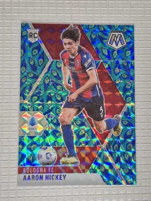 2020 Panini Mosaic Serie A Choice Peacock Prizm Aaron Hickey #29 Rookie RC