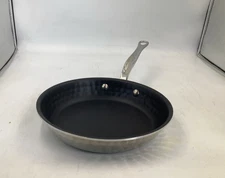 Mauviel M'Elite 5-Ply Hammered Polished Stainless Steel Frying Pan, 7.9-in