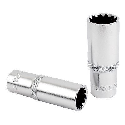 1/2'' Zoll Vielzahn Nuss, 16mm Nuss, lang, GearLock, CrV, 76mm