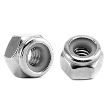 1/4-20 Nylon Insert Hex Lock Nuts 100Pcs 304 Stainless Steel Locknuts, Hex Dr...