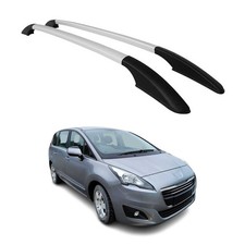 Aluminium Dachreling Relingträger für Peugeot 5008 2009-2017 Silber 2x