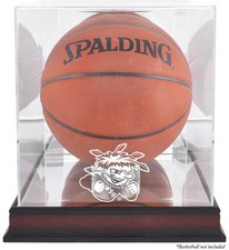 Wichita State Shockers Antique Finish Basketball Display Case w/Mirror Back