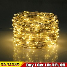 Solar Copper Wire Light LED String Light Waterproof Garden Festival Party Decor