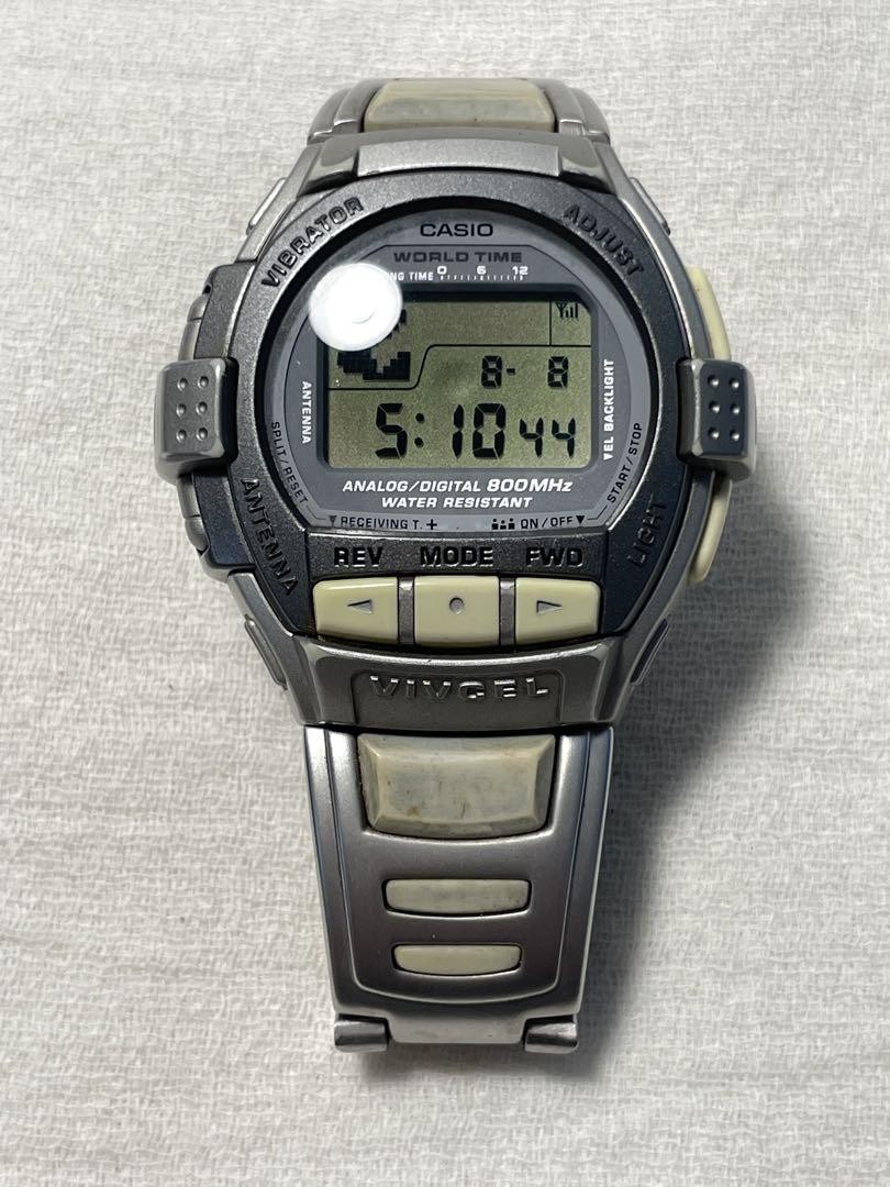 CASIO VIVCEL カシオ ビブセル デジタル腕時計 CASIO VCL-100 silver VIVCEL Watch Vintage Casual Vibrator