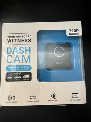 Pilot Automotive 720p Dash Cam With Mount & 8GB SD Card, New in Box
