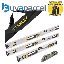 Stanley Fatmax Pro Box Beam 4 Piece Level Pack 6ft 4ft 2ft Torpedo and Level Bag
