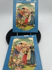 2 Vintage Meyercord Co. Dutch Girls & Tulips Wall or Accessories Transfer Decal