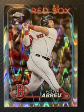 Wilyer Abreu 2024 Topps Chrome RAYWAVE REFRACTOR ROOKIE CARD #165! Red Sox!. rookie card picture
