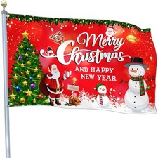 Aroxtms Christmas Flags 3x5 Outdoor Double Sided Merry Christmas Vacation Dec...