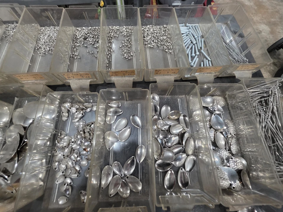 Lot of Spinner Blades and Beads for making fishing Lures - Image 2 of 4
