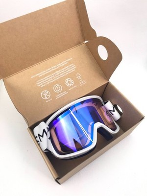 Smith Optics Adult Frontier Snow White/Blue Sensor OS Goggles