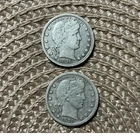 1915 & 1916 Barber Quarter 25C Circulated Business Strike 2 Coin Lot Uncert