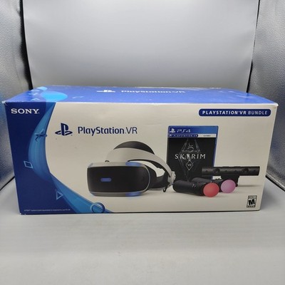 Sony PlayStation 4 VR Headset Skyrim Bundle + Camera & Move Controllers No Game