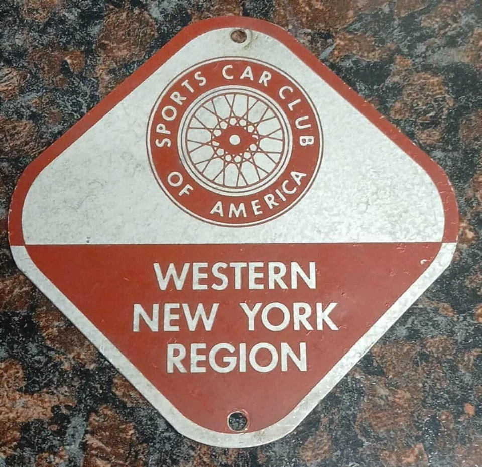 MG Colectable PATCH FABRIC  NEW YORK AUTO CLUB FRONT TAG METALIC - Image 2 of 2