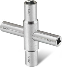 4-Way Sillcock Key For Outdoor Water Faucet Valves Residential Commercial