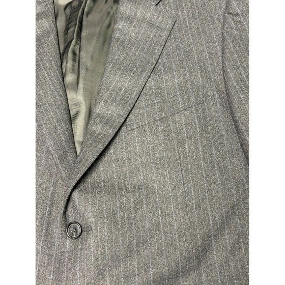 Jaqueta Blazer Ermenegildo Zegna Listra de Giz Lã Feita na Suíça Tamanho 52 - Imagem 2 de 4