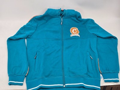 COOKIES SF Mens Large Aqua Embroidered Logo LOUD PACK Full Zip Hoodie