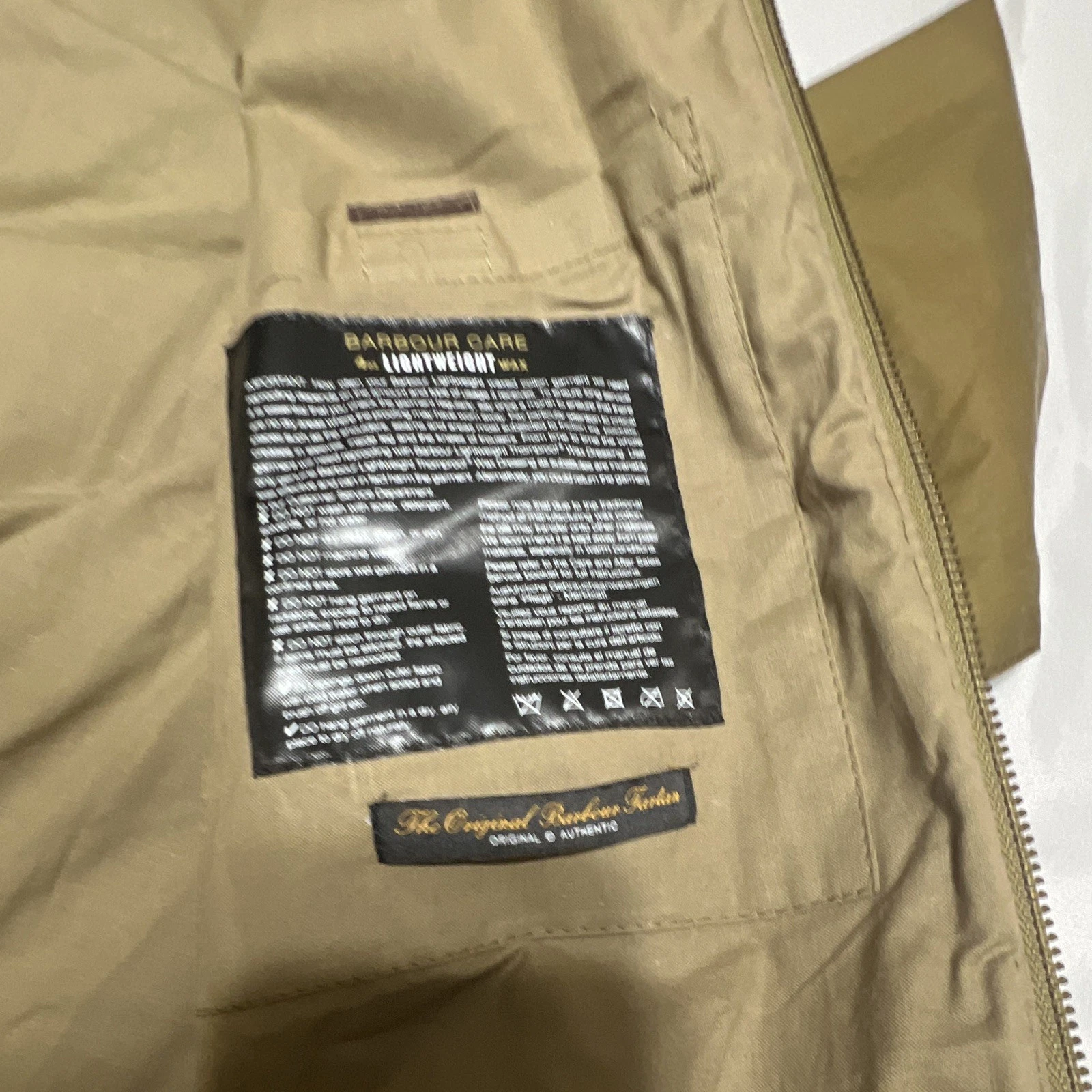 Barbour Lightweight Prestbury Waxed Cotton Jacket Men’s M Brown MWX1466SN31 - product detail image 8