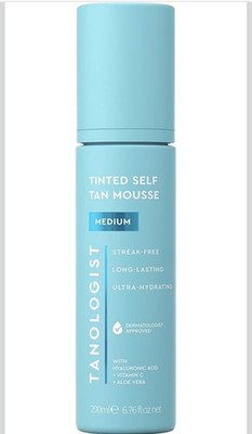 Tanologist Express Tinted Self Tan Mousse Medium Hydrating Aloe 6.76 fl oz