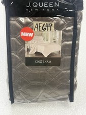 J Queen New York Satinique King Sham Silver New