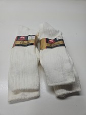 New Vintage 1993 Hanes Classics 2 Pair Full Cut White Socks