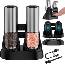 Electric Salt and Pepper Grinder Set Type-C Fast Charging, Automatic Salt 