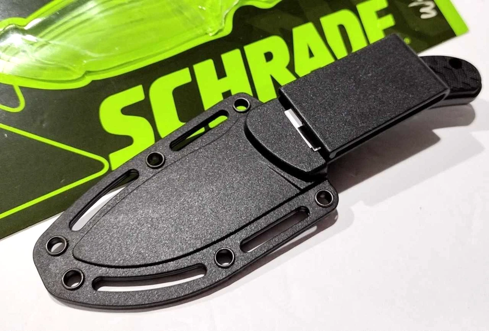 Schrade Black G-10 Teflon Wolverine Mini Fixed Blade 6.25" Full Tang Knife - Image 4 of 4
