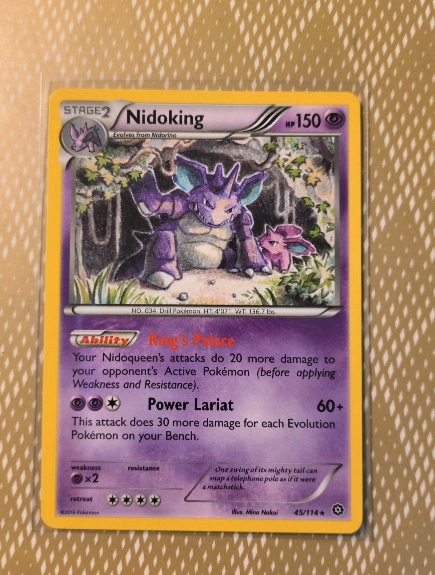 Nidoking 45/114 XY-Steam Siege Regular Near Mint Condition Pokemon Card