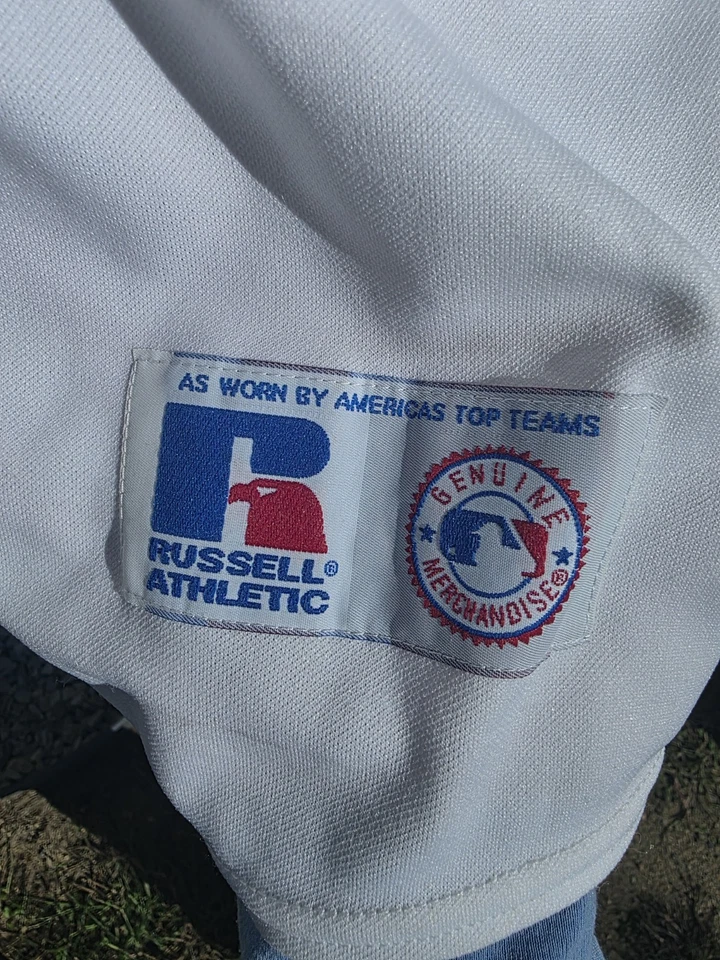 Vintage Toronto Blue Jays Russell Jersey Blank Stitched Sz XL Roger Clemens Sign - Image 4 of 4