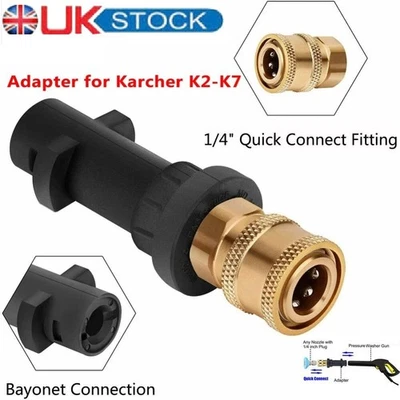 Adapter for Karcher K2-K7 to 1/4'' Quick Release Pressure Washer Gun Lance UK