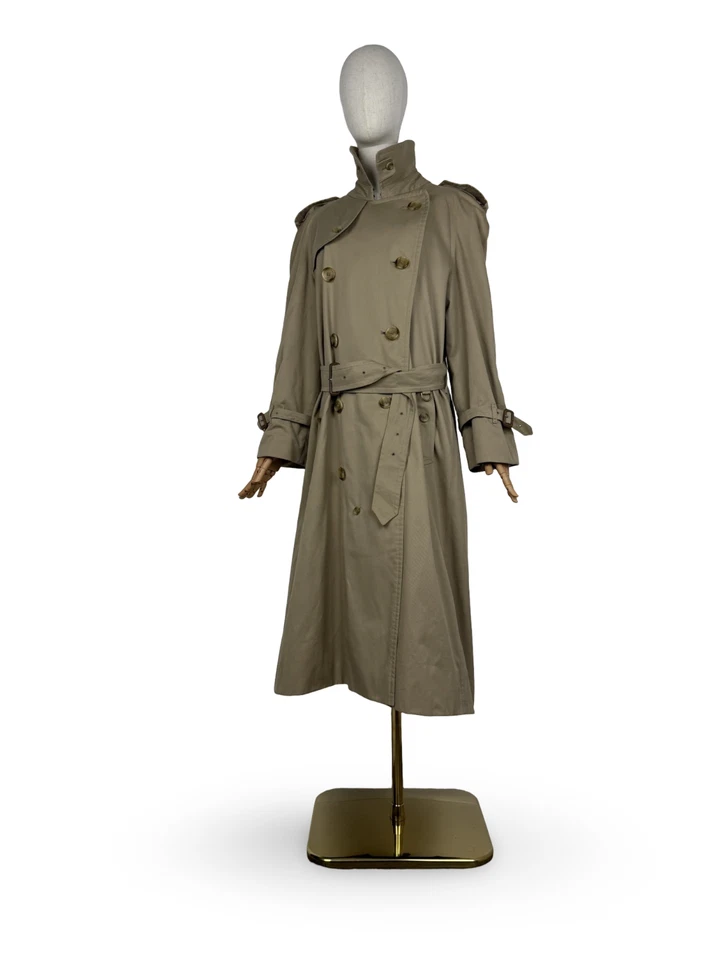 Burberry Тренч знаковый бежевый двубортный винтажный Nova чек женщин 12 - Изображение 4 из 4