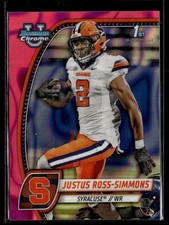 2024 Topps Chrome Bowman University Pink Lava #109 Justus Ross-Simmons