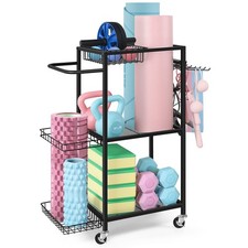 Yoga Mat Storage Rack, Home Gym Storage, Workout Equipment Storage Rack