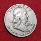1953 Franklin Half Dollar 50C Silver Circulated Coin, Philadelphia Mint