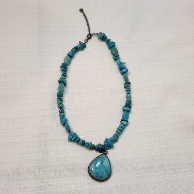 Vintage Barse Turquoise 925 Sterling Silver Necklace With Pendant
