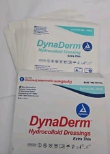 Dynarex 3019 DynaDerm Hydrocolloid Dressing Extra Thin 6 in. x 6 in. - Box of 5