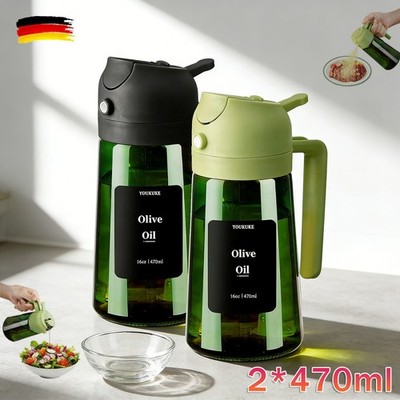 2X Ölsprüher Fr Speiseöl Öl Sprühflasche Ölzerstäuber Oil Sprayer Ölspenderspray