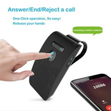 Bluetooth 5.0 Handsfree Car Kit Wireless Speaker MP3 Player Noise Cancel Visor