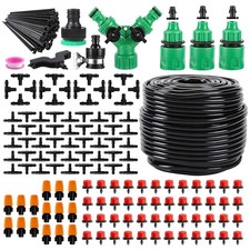 Garden Drip Irrigation System,Drip Irrigation Kit with 165FT/50M Drip Irrigat...