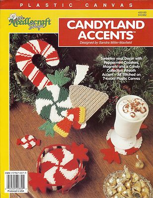 **CANDYLAND ACCENTS-COASTERS PLUS**PLASTIC CANVAS LEAFLET**RARE