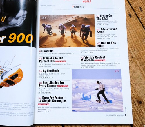 Runners World magazine, July 2004, running eyewear test, burn fat - Picture 3 of 3