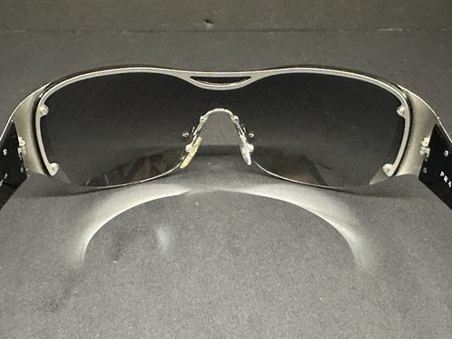 Prada SPR 53G Black & Silver Unisex Sunglasses - Picture 7 of 8