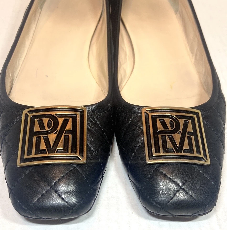 Pisos de ballet acolchados negros Pour La Victoire talla 9 1/2 Foto 3 de 4