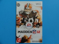 NINTENDO WII MADDEN NFL 12 INSTRUCTION MANUAL **NO GAME DISC**