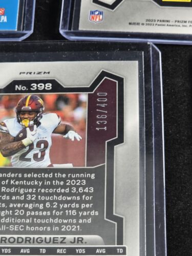 12 Karten Washington Commanders Football Cards Parallels Prizm #'d in Toploaders - Bild 13 von 14