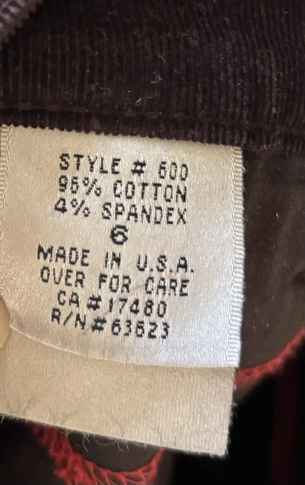 NYDJ Women's Brown/black Tummy Tuck Fine Wale Corduroy Size 6 Pants-Made in USA - Image 4 of 4