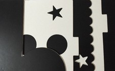 MICKEY MOUSE CHIPBOARD ALBUM Signature Magic Die-Cut Book 6"x12" Disney 5pgs 