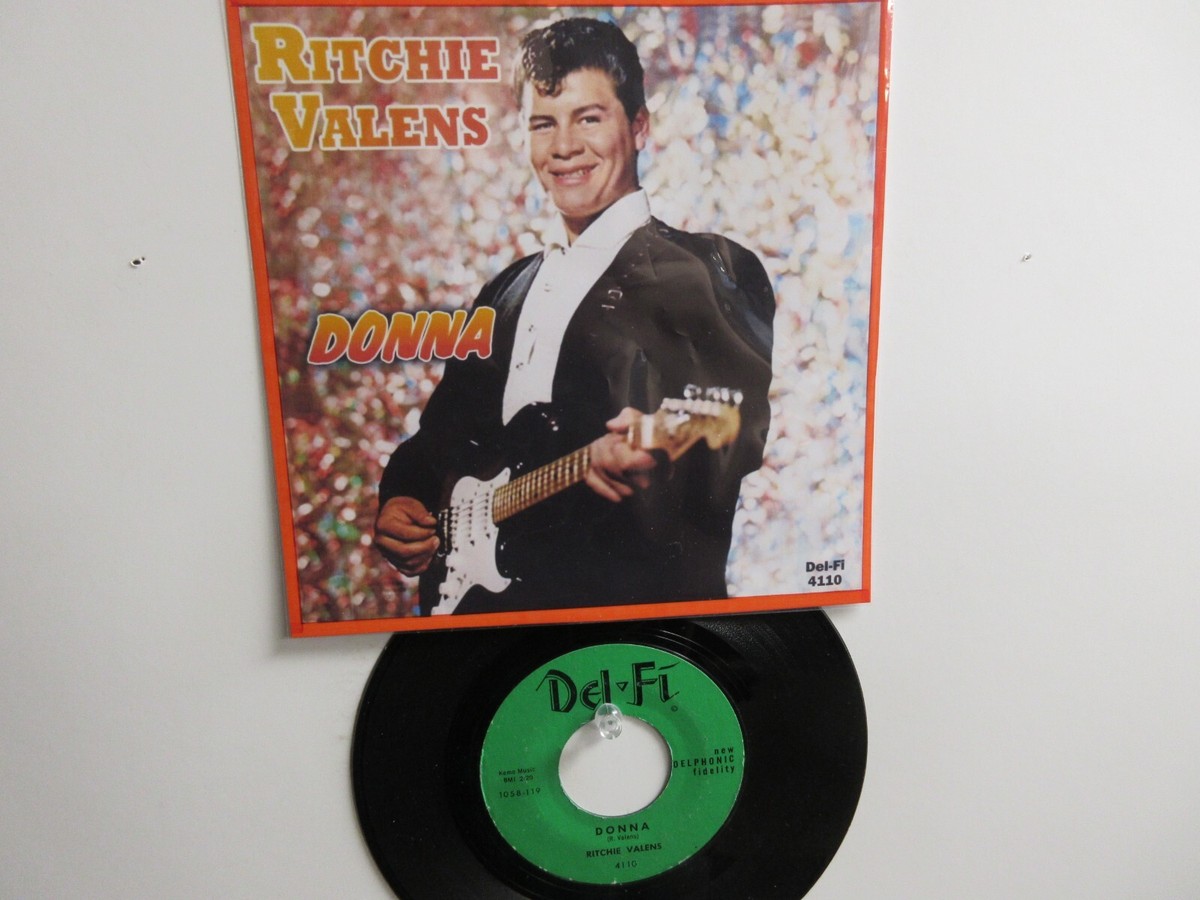 💥 ' RITCIE VALENS ' HIT 45+PICTURE {DONNA / LA BAMBA] 1958