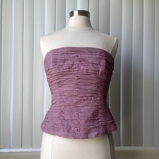 Chetta B Pink Silk Strapless Top Bustier SZ: 6