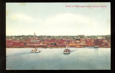 Davenport, Iowa, View of Davenport from Rock Island (Daven IA 24